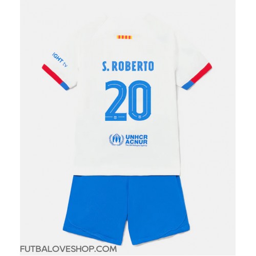 Dres Barcelona Sergi Roberto #20 Preč pre deti 2023-24 Krátky Rukáv (+ trenírky)
